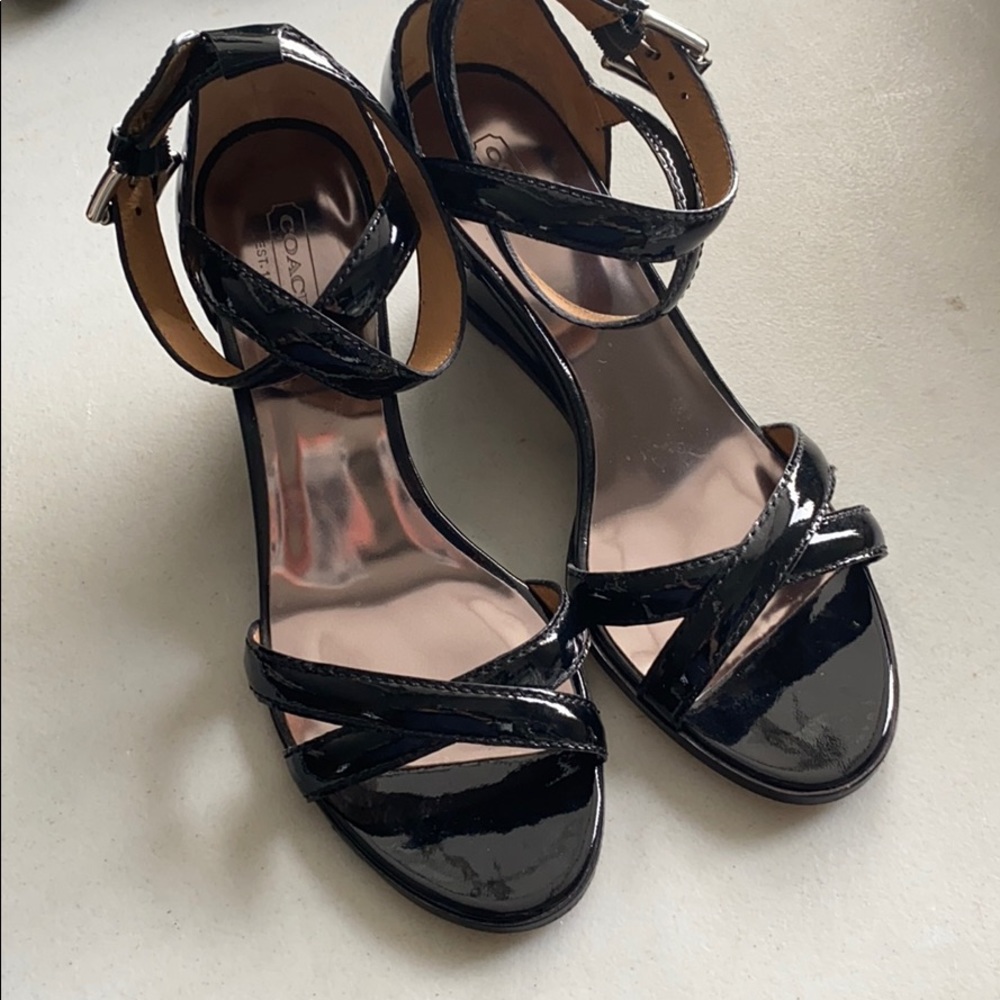 Black coach wedges